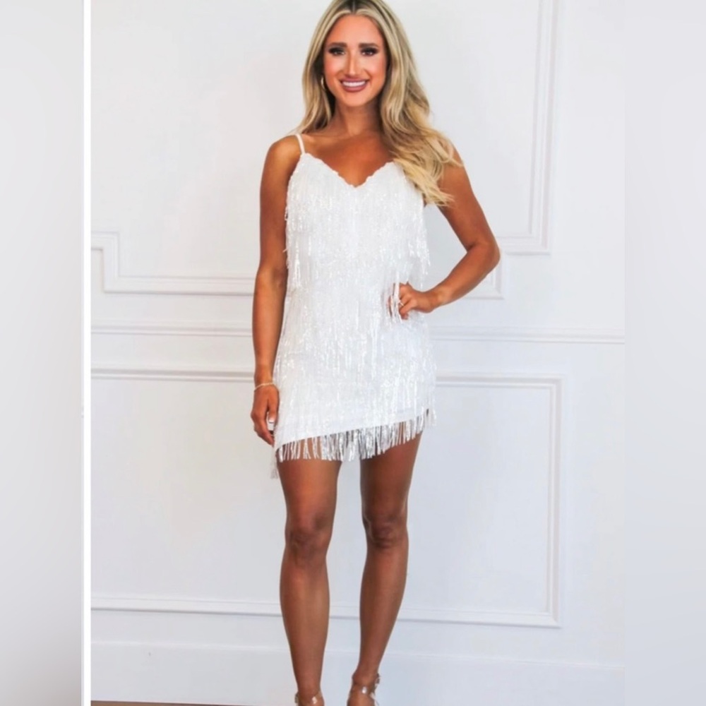 White sparkle dress